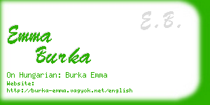 emma burka business card